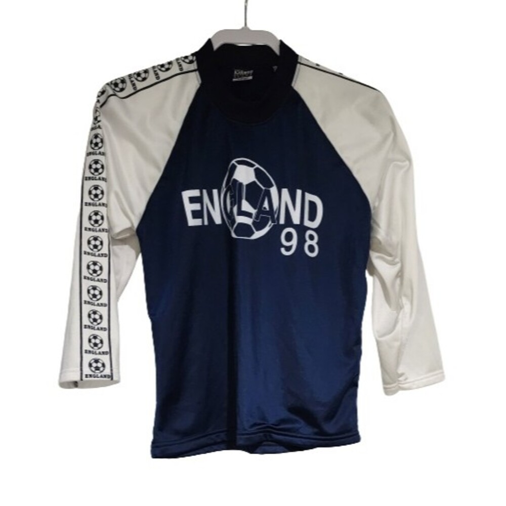 XTC Branded Sport Soccer Sweatshirt Size 11-12yo Blue White Long Sleeve UK